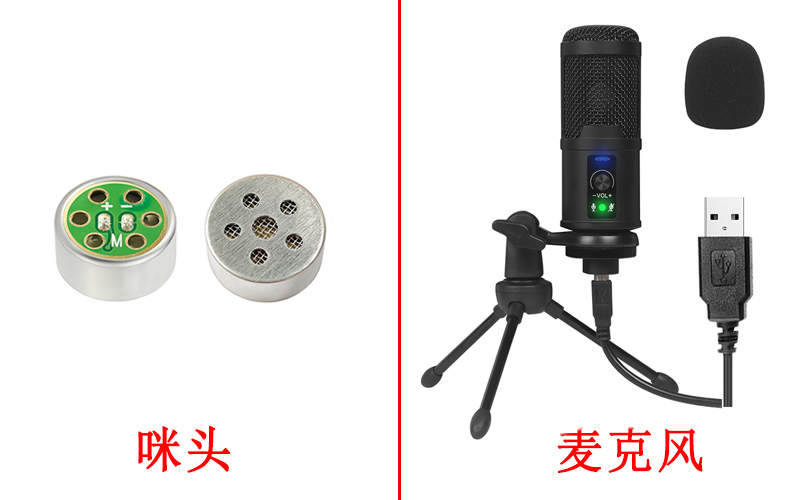 咪頭和麥克風(fēng)區(qū)別展示